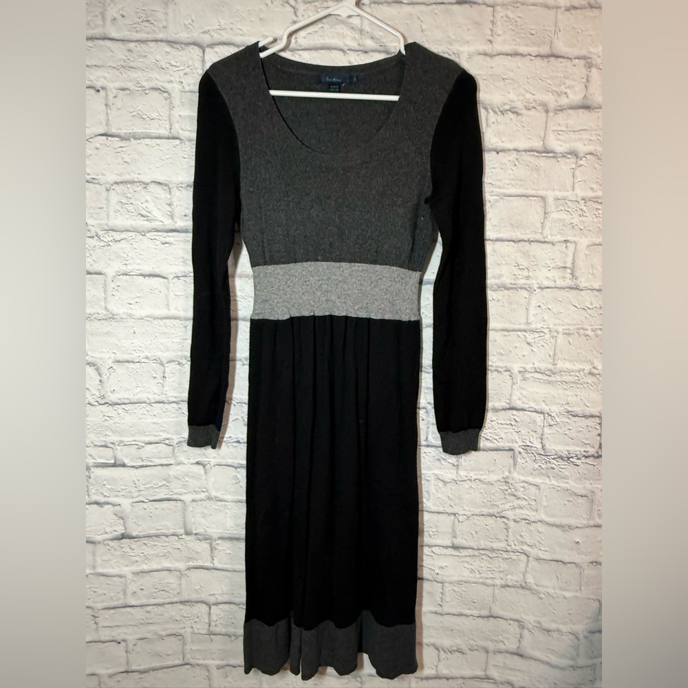Boden Black and Gray Sweater Dress, 12L